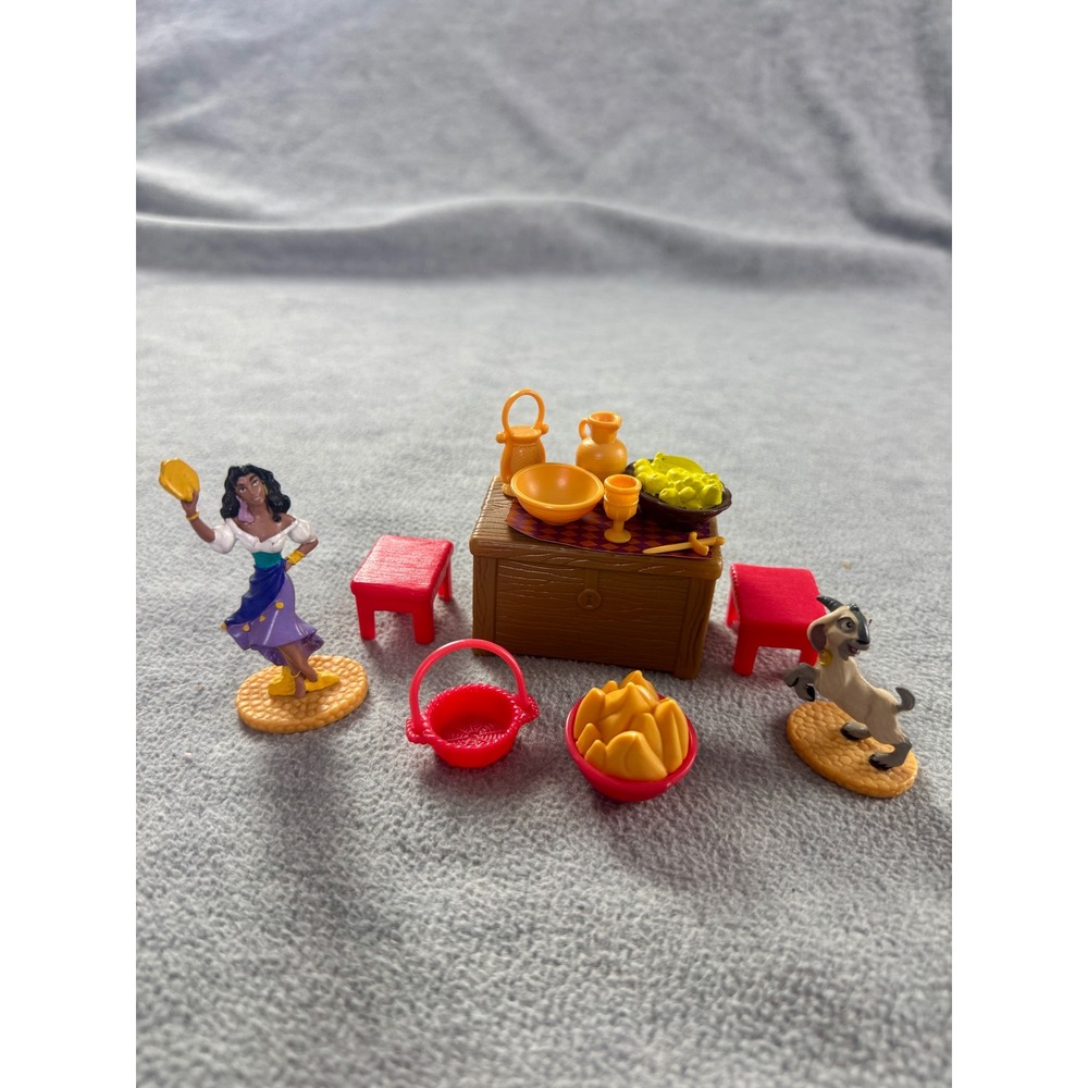 Disney Hunchback of Notre Dame Esmeralda Djali Figure Play Set Accessories Lot